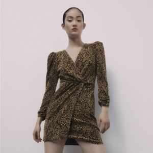 Zara Leopard Print Wrap Dress